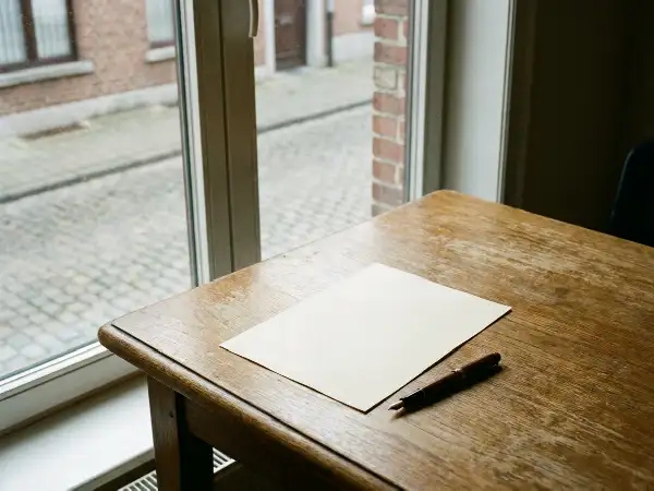 Document de convention prêt à être signé sur une table de réunion